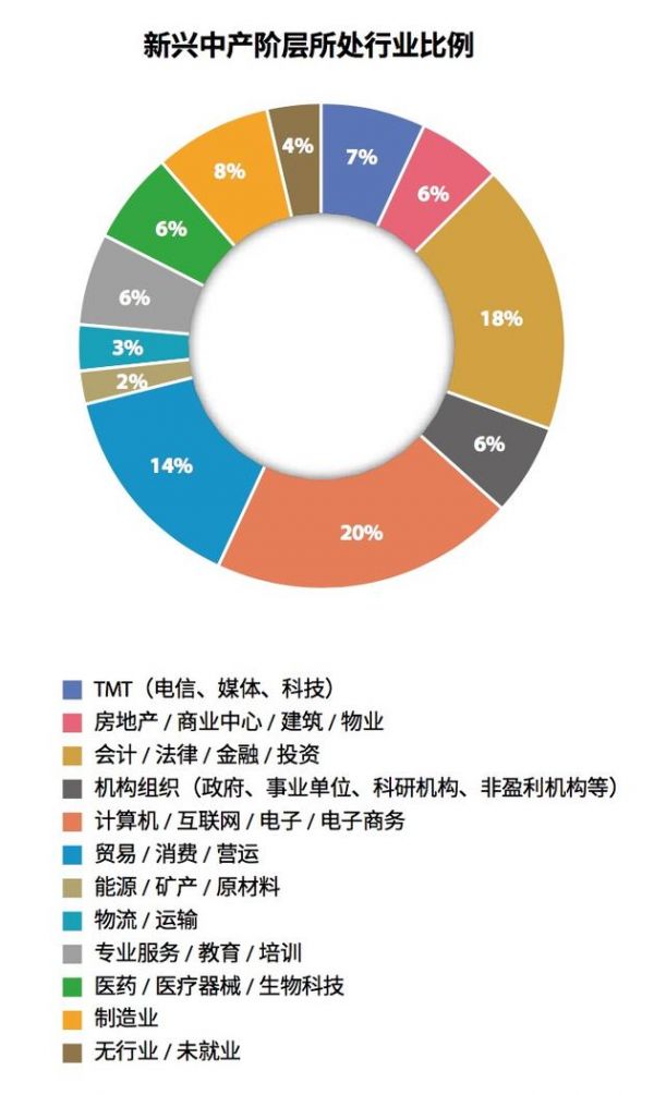 调查称中国新中产“创业者家庭年入百万”比例最高(图1)