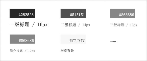 让原型更加高保真，重要的规范是字体、字号、间距、对齐(图2)